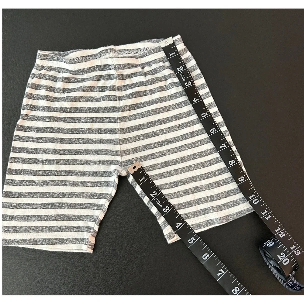 Just One You by Carters Boys Grey White Striped Pajama Shorts 4T 1351